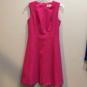 Eliza J Fuchsia Sleeveless Midi Dress
